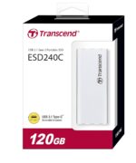 Transcend Information 120GB Portable SSD TLC USB 3.1 Gen 2, Silver (TS120GESD240C) - Image 3