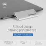 Transcend Information 120GB Portable SSD TLC USB 3.1 Gen 2, Silver (TS120GESD240C) - Image 4