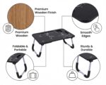 Smart Latest Multipurpose Foldable Laptop Table with Cup Holder, Study Table, Bed Table, Foldable and Portable/Ergonomic & Rounded Edges/Lifetime Non-Slip Legs (Flower New) - Image 5