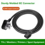 FEDUS 1.8 Meter Power Cable for PC/Desktop Computer/Monitor/SMPS/TV/Printer/Power Supply/Kettle Lead 3 pin Replacement IEC Computer Mains Power Cable Cord with - 1 Year Warranty - Image 6