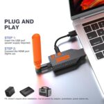 150M Wireless HDMI Transmitter and Receiver, 1080P/ 60Hz Wireless HDMI Extender Kit, Plug and Play, 150M/ 450Ft, for Stream-ing Video to Display/Projector from Laptop, PC, Netfix, (Black) - Image 3