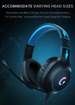 CM7002 Gaming Headset for PS5, PS4, PC, Mac, Switch, Xbox Series, Surround Sound RGB Gaming Headphones with Noise Canceling Microphone, 50MM Dynamic Drivers, 3.5MM Audio Jack, Blue - Image 6