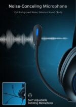 CM7002 Gaming Headset for PS5, PS4, PC, Mac, Switch, Xbox Series, Surround Sound RGB Gaming Headphones with Noise Canceling Microphone, 50MM Dynamic Drivers, 3.5MM Audio Jack, Blue - Image 7
