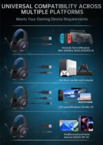 CM7002 Gaming Headset for PS5, PS4, PC, Mac, Switch, Xbox Series, Surround Sound RGB Gaming Headphones with Noise Canceling Microphone, 50MM Dynamic Drivers, 3.5MM Audio Jack, Blue - Image 8