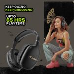 ACwO Twister 515 Wireless Over-Ear Headphones | X-Fidelity Acoustics | 40mm Bass BooMX™ Drivers | ANC 25dB | Dual EQ Modes | 65H Playtime | 45ms Low Latency | AI-ENC Calls | IPX5 - Charcoal Black - Image 7