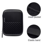 Hard Drive Case for 2.5-inches Hard Disk Portable Storage Shell for Gadget Hard Disk USB Cable Power Bank Mobile Charger Earphone, Water Resistant (Black) - Image 4