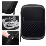 Hard Drive Case for 2.5-inches Hard Disk Portable Storage Shell for Gadget Hard Disk USB Cable Power Bank Mobile Charger Earphone, Water Resistant (Black) - Image 9