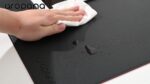 AROPANA Vegan Leather Desk Mat | Large Reversible Mouse Pad & Computer Table Protector | Dual-Side Waterproof Extended Laptop Pad with Edge-Stitched Design (90x45cm, Black and Grey) - Image 5