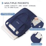 GION Portable Laptop Bag 13 Inch Navy - Padded Multi-Compartment Sleeve, Waterproof Exterior, Secure Closure, Ultra-Portable Design with Front Quick Pockets - Image 4