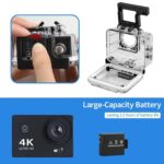 4K Action Camera 16mp (with 16 Accessories) - WiFi, Memory Card Support, 170� Wide Angle, Vlog-Ready, Perfect for Travel, Vlogging & YouTube (Sporty Black) - Image 4