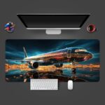 Extra Large Gaming Mouse Pad Designer, Extended XXL Desk Mat with Stitched Edges, Aviation Themed Computer PC, Computer, Laptop Mousepad 300x800x2mm (Airplane) - Image 4