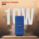 Honeywell Suono P300 Bluetooth 5.3 Wireless Portable Speaker, 10W Output, 9H Playtime, Deep Bass, IPX4, TWS Pairing, Fast Charging, SD/USB/AUX, Built-in Mic, 52mm Drivers, 2-Year Warranty – Blue - Image 3