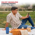 Honeywell Suono P300 Bluetooth 5.3 Wireless Portable Speaker, 10W Output, 9H Playtime, Deep Bass, IPX4, TWS Pairing, Fast Charging, SD/USB/AUX, Built-in Mic, 52mm Drivers, 2-Year Warranty – Blue - Image 8