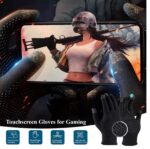 TMG Touchscreen Gloves for Mobile Phone/iPad Tablet, Anti Sweat Gaming Gloves, Breathable Seamless Full Finger Game Gloves, Black, One Size, Unisex - Image 3