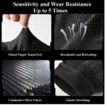 TMG Touchscreen Gloves for Mobile Phone/iPad Tablet, Anti Sweat Gaming Gloves, Breathable Seamless Full Finger Game Gloves, Black, One Size, Unisex - Image 4