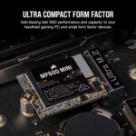 Corsair MP600 MINI PCIe 4.0 x4 NVMe M.2 SSD – M.2 2230 – Up to 7,000MB/sec Read – High-Density TLC NAND – Great for Steam Deck and Microsoft Surface - Image 3