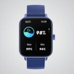 Smart Watch, Blue, Fitness Tracker with Heart Rate Monitor, Rectangular Display, Silicone Band - Image 3