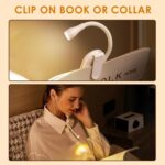 Plastic Study Lamp for Students, Reading Light, Night Lamp for Study, Book Reading Light with Clip, Book Lamp, 3 Modes, Portable, Eye Caring - LED, White - Image 5