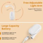 Plastic Study Lamp for Students, Reading Light, Night Lamp for Study, Book Reading Light with Clip, Book Lamp, 3 Modes, Portable, Eye Caring - LED, White - Image 6