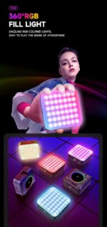 ZETY Portable LED Video Light Camera Light Laptop Light for Zoom Meeting Photography Lighting 100 LED Beads with Clip Dimmable and Rechargeable (D12S) - Image 3