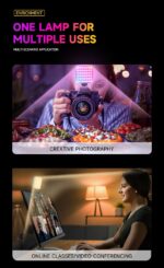 ZETY Portable LED Video Light Camera Light Laptop Light for Zoom Meeting Photography Lighting 100 LED Beads with Clip Dimmable and Rechargeable (D12S) - Image 5