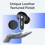 truke New Launch Mega 12 True Wireless in Ear Earbuds W/ 24-Bit Spatial Audio, Premium Leather Textured Design, 70H Playtime Fast Charge Buds, 13mm Drivers TWS, Low Latency, ENC (Ash Black) - Image 4