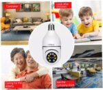 DDLC Wi-Fi Camera CCTV 1080p Wireless PTZ Bulb Shape V380 Pro | Indoor 360° Smart Home Security Camera Light Vision 24x7 Continuous Recording with Motion Sensor LED Light (Light Bulb) - Image 8
