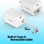Stuffcool Zeno 30W GaN Type C Fast Charger Retractable Cable 75cm PD PPS iPhone Pixel Samsung Super Fast Charging Made in India - Image 4