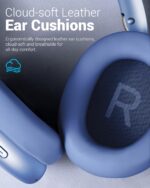 Wentronic Y01 Wireless Over Ear Headphones, Noise Canceling Bluetooth 5.3 Headphones with Microphones,Hi-Res Audio,48H Playtime,Foldable,Breathable Soft Earpads for iOS/Android/Samsung/PC-Blue - Image 4