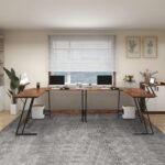 TEKAVO Deskio Siyora L Shaped Table I Computer Table for Home Pc I Office Computer Table for Home I Rounded Corner Desk I Gaming I Worktable (130 Cm x 50 Cm x 75 Cm) Brown Wood, Metal - DIY - Image 4