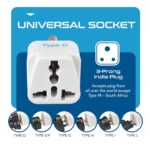 Ceptics Canada to India Converter Plug, World (USA, UK, China & More) Australia to India Plug Converter - Type D USA India Adapter - CE - RoHS - (White) - 2 Pack - Image 6