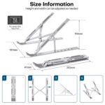 Omoton Buyerzone Foldable Height Adjustable Metal Frame Laptop Stand Tabletop - Image 3