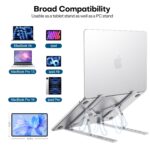 Omoton Buyerzone Foldable Height Adjustable Metal Frame Laptop Stand Tabletop - Image 4