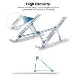 Omoton Buyerzone Foldable Height Adjustable Metal Frame Laptop Stand Tabletop - Image 5