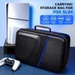 PSS Travel Storage Bag for PS5 Slim Briefcase, Hard Shell Carrying Protective Case Compatible with PS 5 Slim Console(Disc/Digital Edition) Controller, Games Base and Other Accessories, Black - Image 4