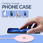 UNIGEN® Unipad 200 Wireless Charger 15W Qi Fast Wireless Charging Pad [Type-C to C Cable] Compatible with All Wireless Enabled Smartphones & Earbuds-Pink - Image 4