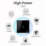 Ledgebit Wi-Fi Smart Boiler Switch Controller | 20A Heavy Duty Wall Switch for Geysers & Boilers | Alexa & Google Assistant Compatible | App Remote Control | Black - Image 4