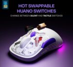 Kreo Chimera V2 RGB Wireless Gaming Mouse with Hot-swappable Switches, Dual Magnetic Shells, Web Software, 6 Programmable Buttons, Triple-Mode Connectivity & Adjustable DPI up to 12000 - Image 3