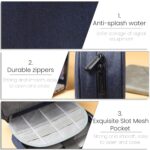 Wooum Pvc Cable and Gadget Organizer Bag Hard Disk Bag Ideal for iPad Mini Holder, Accessories Storage, Travel-Friendly, Compact Design for Electronics, Cables, and Small Devices, Navy Blue - Image 8