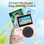 Pomya 5K 75MP Digital Camera, Auto Focus Vlogging Camera with WiFi Instant Sharing, 3 Inch 180 Degree Flip Screen Cameras, 18X Zoom Anti Shake - Image 4
