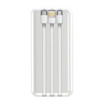 IKALL IKPB10 22.5W Fast Charging 10000 mAh Power Bank with Built-in 3-in-1 Cable, 4 Output Port, 3 Input Port and Digital Display (White) - Image 4
