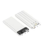 IKALL IKPB10 22.5W Fast Charging 10000 mAh Power Bank with Built-in 3-in-1 Cable, 4 Output Port, 3 Input Port and Digital Display (White) - Image 5