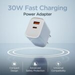 Artifax 30W Dual Port Fast Charging Adaptor, USB-A + USB-C, Multi-Device Charging | Fast Charging Adaptor for Smartphones and Other USB-C & USB-A Enabled Devices | PA302 - Image 3