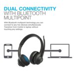 JLab Go Work Wireless On Ear Headsets with Microphone - 45+ Playtime PC Bluetooth Headset and Multipoint Connect to Laptop Computer and Mobile - Wired or Wireless Headphones with Microphone - Image 3