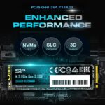 SP Silicon Power P34A6X 2TB NVMe PCIe 3.0 M.2 2280 SSD, Up to 2200MB/s, 3D NAND, Gen3x4 Internal Solid State Drive for PC, Laptop, Desktop (SP002TBP34A60M28IN) - Image 3