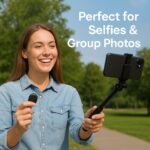 POPIO Bluetooth Remote Shutter Button for Selfie Stick Tripod | Wireless Camera Controller Clicker Compatible with Android & iOS Smartphones - Image 4