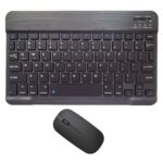Ultra-Slim Rechargeable Bluetooth Keyboard Portable Compact Wireless for Android Windows Samsung Galaxy Tab Tablet Smartphone Cell Phone iOS iPhone iPad, iPad Pro, Air, Mini, Black (AKB1297) - Image 4