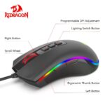 Redragon Cobra M711 USB Wired 10000 DPI Gaming Mouse with 7 Programmable Buttons and 16.8 Million Chroma RGB Color Backlight (Black) - Image 3