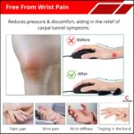 Crysendo Ergonomic Mouse Wrist Rest Support | Gliding Palm Rest Pad with Double Support for Wrist Pain Relief & Pressure Release | Mouse Pad for Office, Gaming, Coding, Work Desk (Black) - Image 3