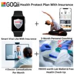 GOQii Health Protect with Insurance- Smart Vital Lite, Upto 5 Lakhs Health Insurance, Doctor Consults & Lab Benefits with 3-Month Personal Care Coaching - Image 3